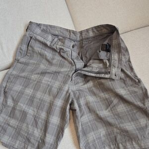 Gray Plaid Men's Shorts